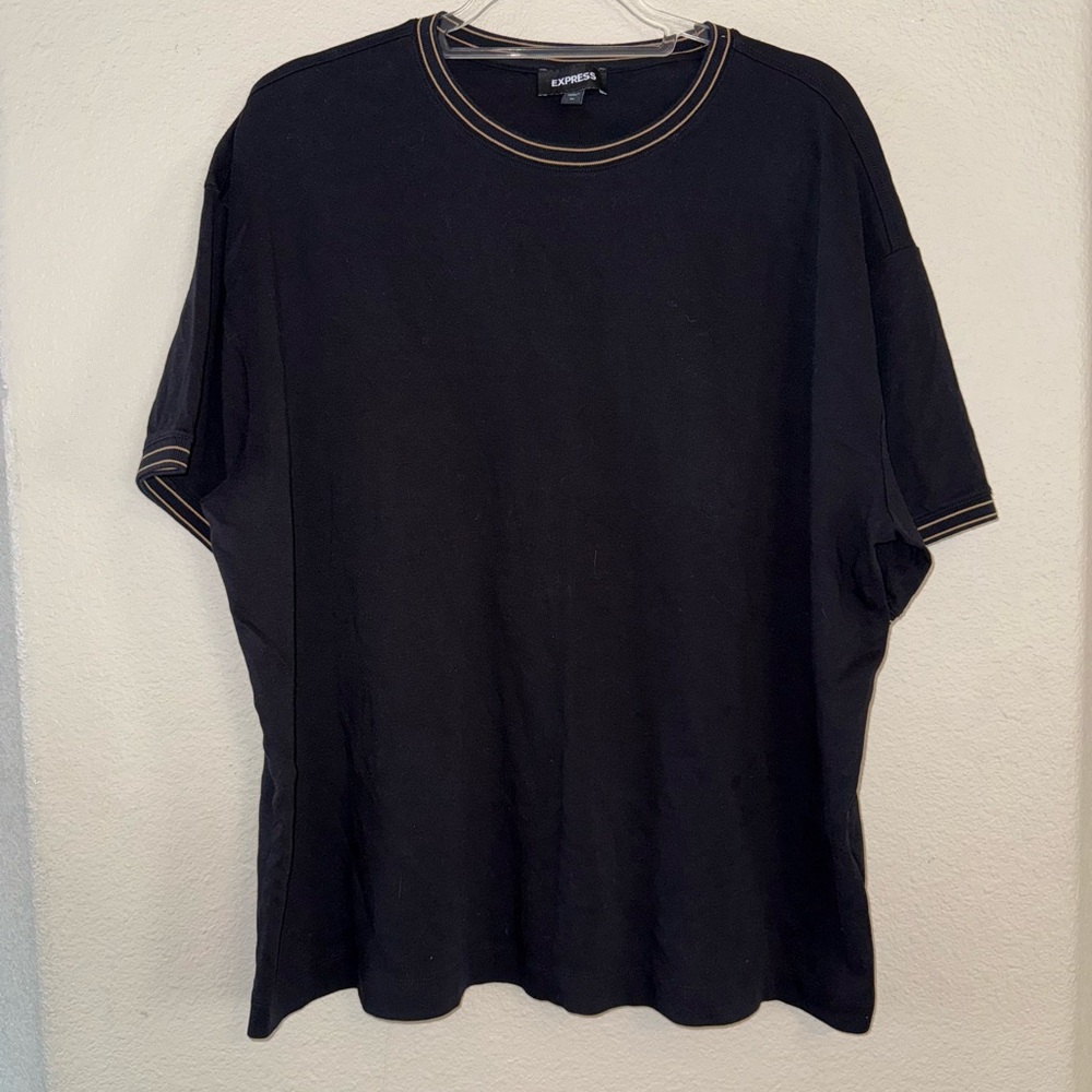 Express Men’s Black Cotton Crew Neck Shirt Size XL